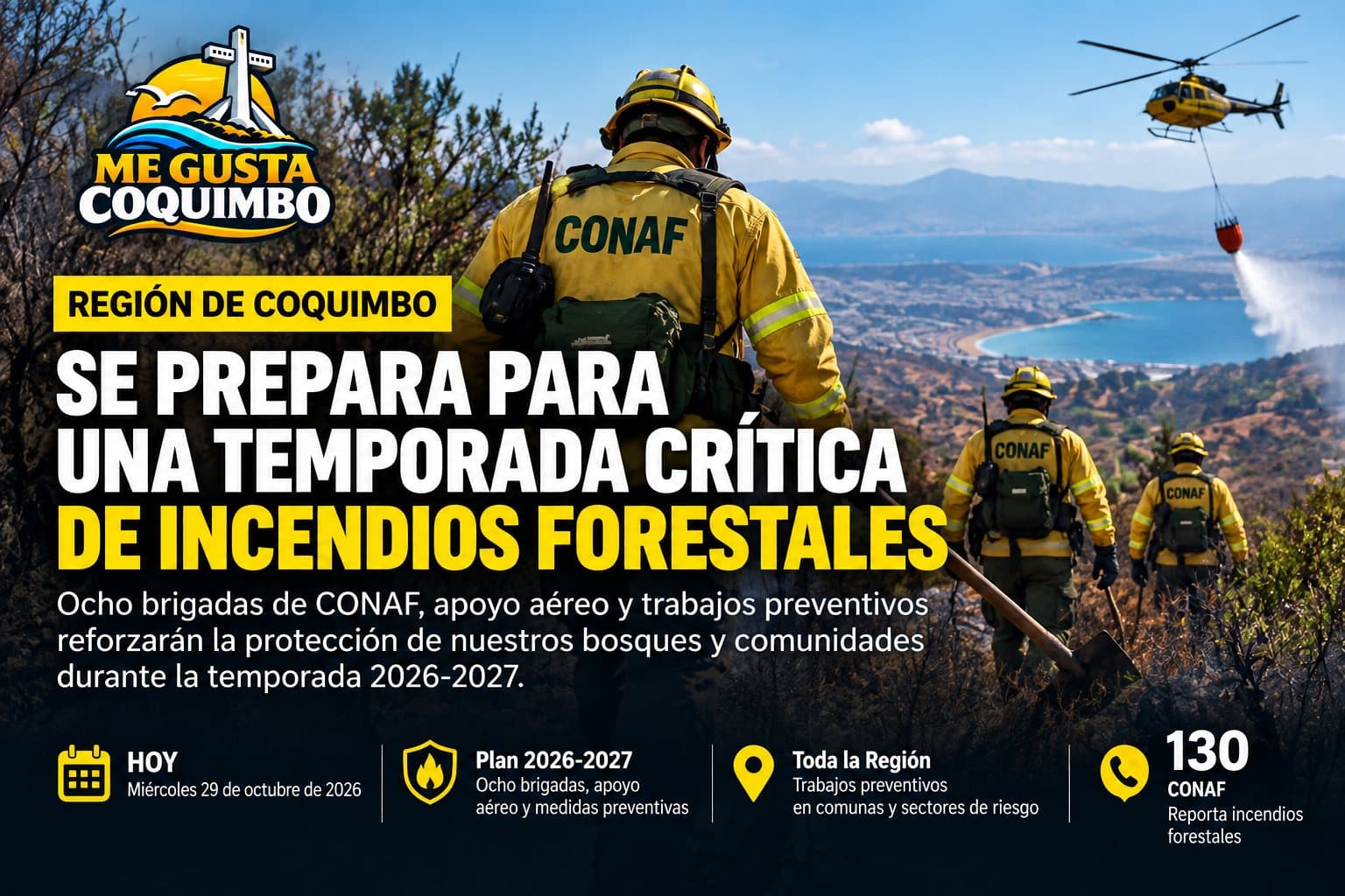 Región de Coquimbo refuerza su preparación ante incendios forestales para la temporada 2026-2027